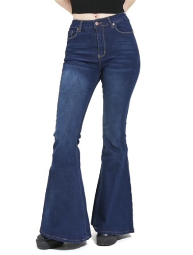 Faiwad Women's High Waist Bell Bottom Jeans